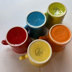 Lot of Fiestaware Ring Handle Mugs